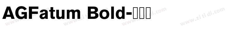 AGFatum Bold字体转换
